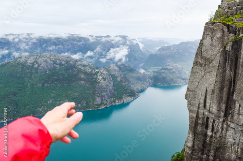 Lysefjord landscape, Pulpit Rock. photo