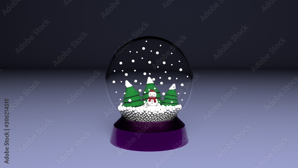 crystal ball in the snow crystal ball in the snow