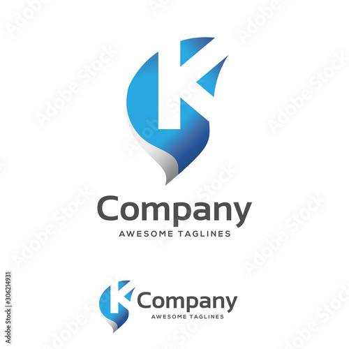Free Download creative letter k logo with modern style and color vector illustration - GFXLoad