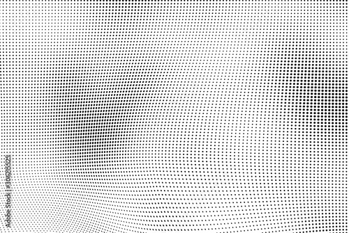 Monochrome chaotic half-tone texture. Vector black and white background of dots