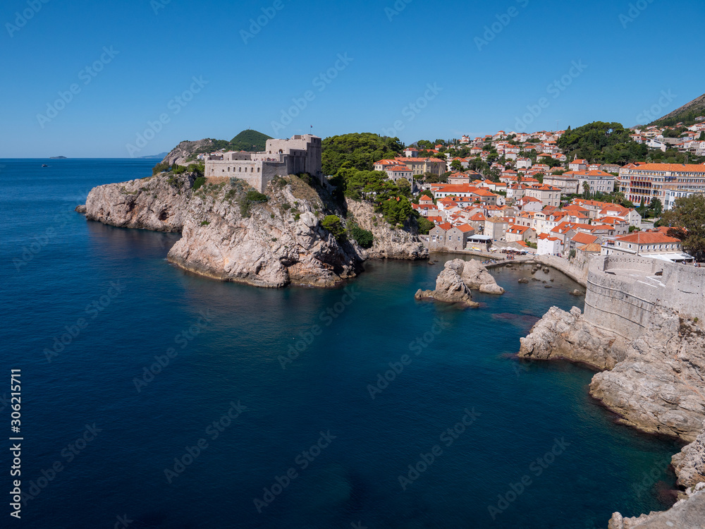 Buildings and Architecture of Dubrovnik Old Town on the Adriatic Coast, Croatia