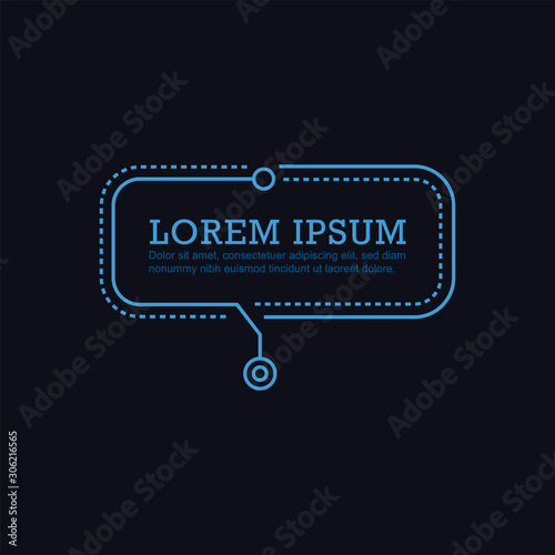 Digital callouts titles. Futuristic sci fi frame template design. Vector illustration