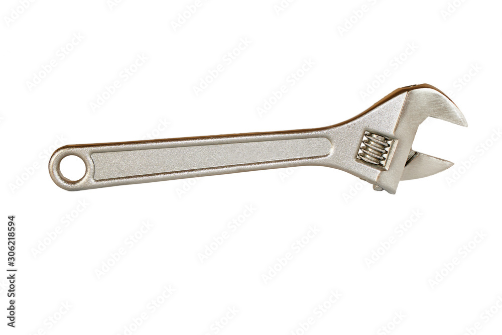 Adjustable wrench isolated on white background Adjustable wrench isolated on white background