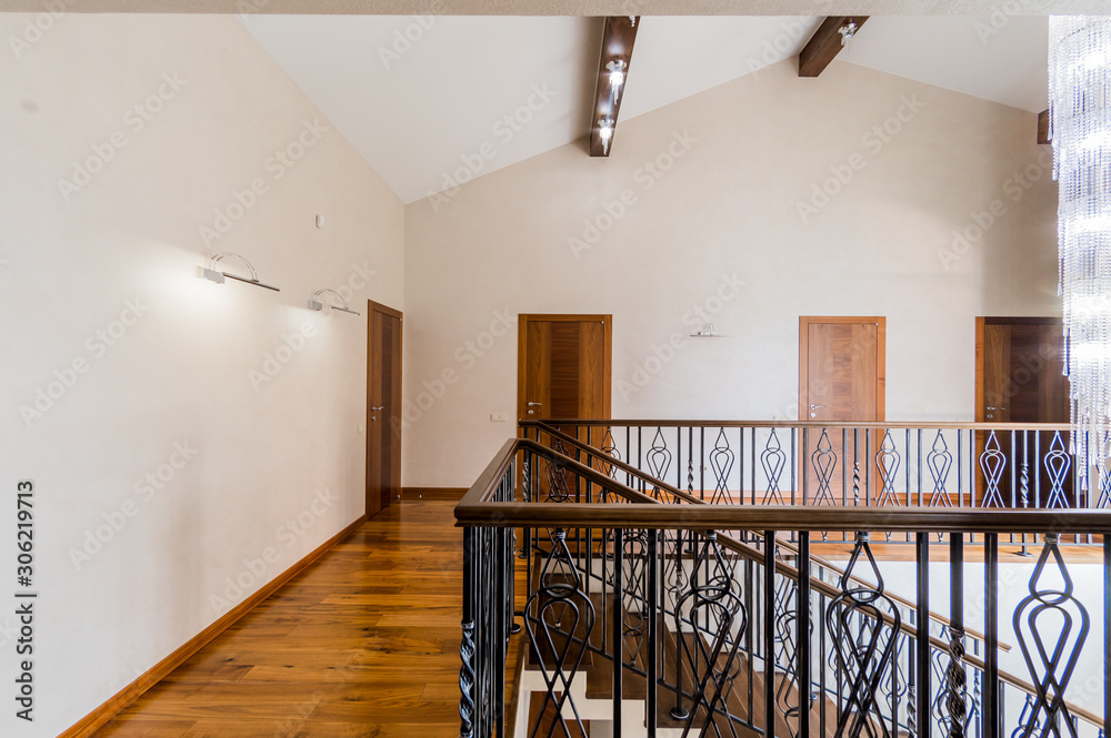 Obraz premium Russia, Moscow- July 21, 2019: interior room apartment. standard repair decoration in hostel. modern bright beautiful room