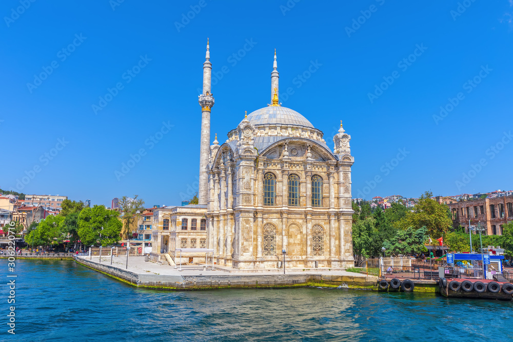 Ortakoy Mosque or Grand Imperial Mosque of Sultan Abdulmecid, close view, Istanbul