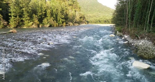 Abkhazia. Kodori Gorge in upper Kodori river near Bagatsky rocks. photo