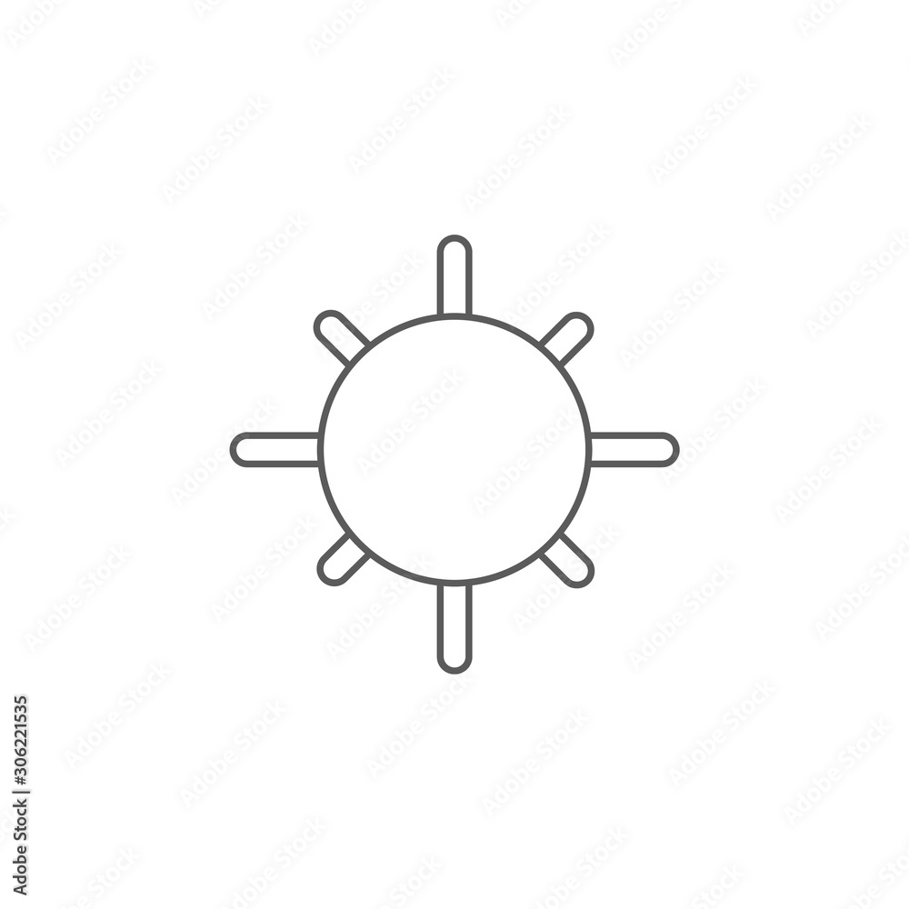 sun, heat, light. Element of simple icon for websites, web design, mobile app. Thick line icon for website design and development, app development