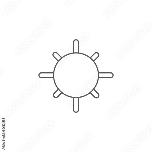 sun, heat, light. Element of simple icon for websites, web design, mobile app. Thick line icon for website design and development, app development