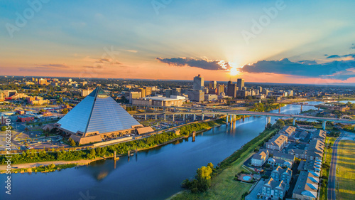 Memphis, Tennessee, USA Downtown Skyline Aerial photo