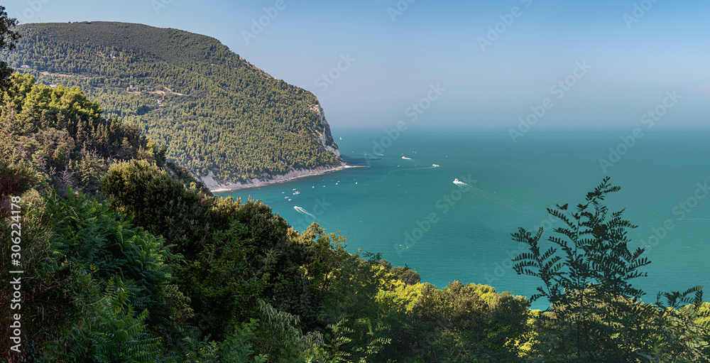 Summer landscape view from Sirolo Italy Panorama