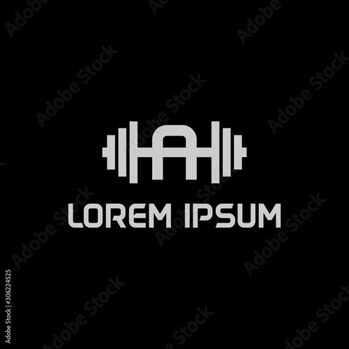 stock design vector initial letter a fitness icon logo template