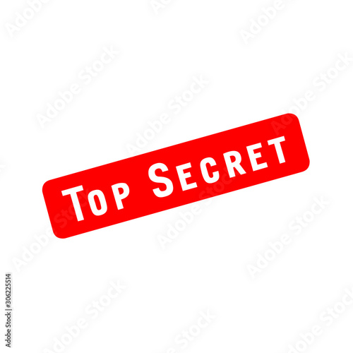 Rubber stamp with text top secret