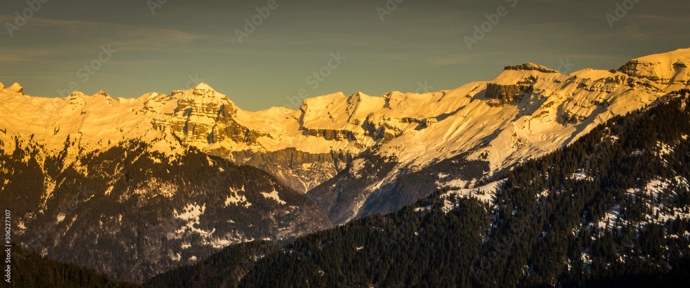 Mountain landscape, winter, France, D3dec