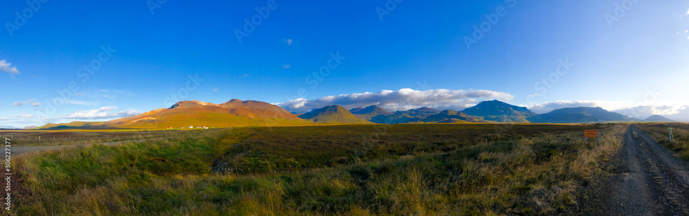panoramic picture of iceland nature