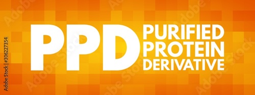 PPD - Purified Protein Derivative acronym  medical concept background