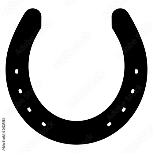 gz602 GrafikZeichnung - german: Viel Glück / Hufeisen Symbol. english: good luck / horseshoe icon. simple template isolated on white background - square xxl g8744 photo