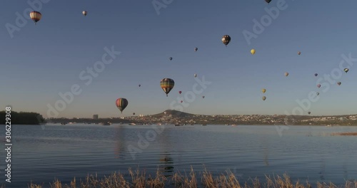 Aerostatic balloon aerial photo