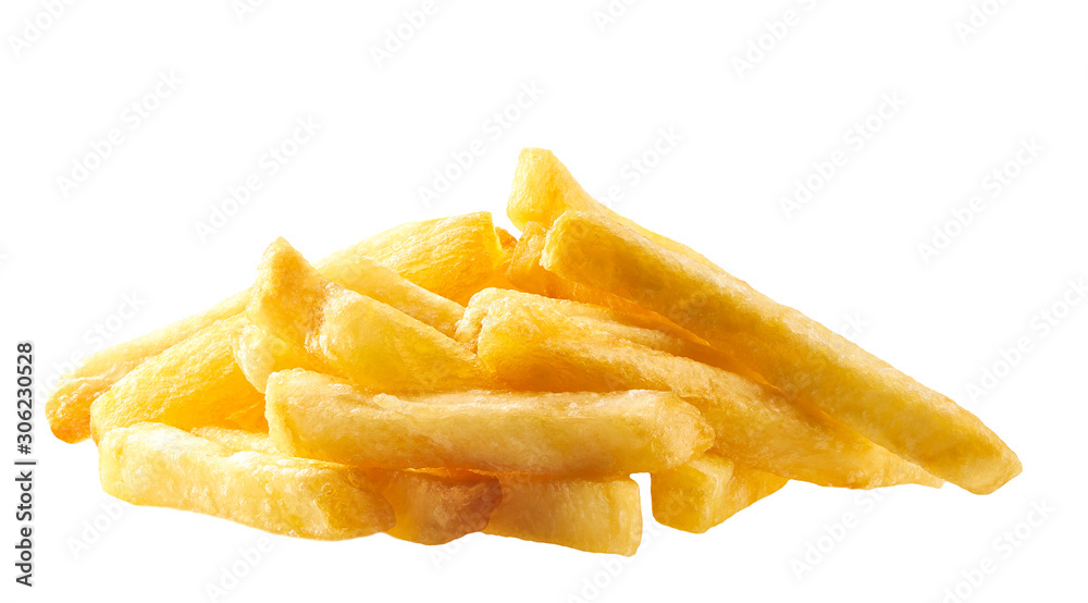 fried potatoes isolated on white background fried potatoes isolated on white background