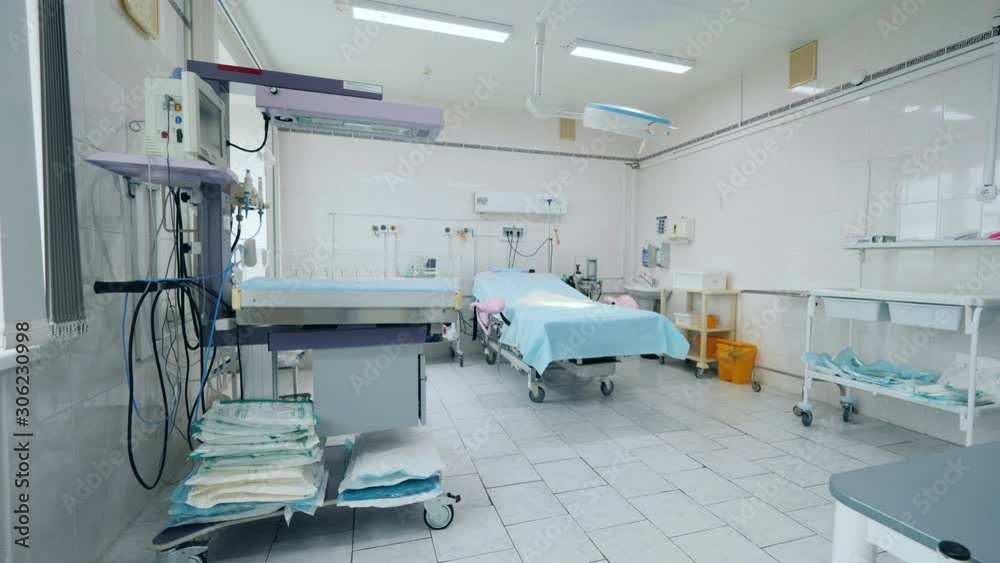 Hospital room with medical equipment. Hospital room with medical equipment.