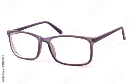 square black glasses on a white background