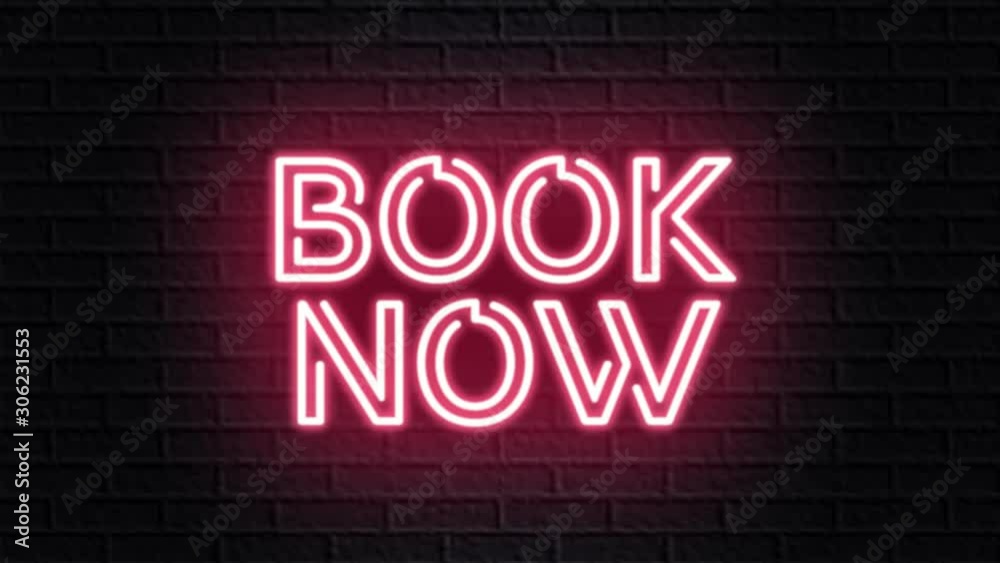 red neon video animation book now red neon video animation book now