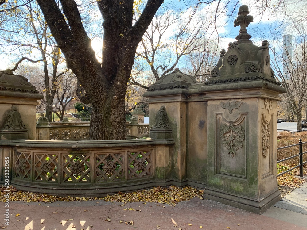 Obraz premium Take in the picturesque landscape of Central Park in thanksgiving day. Central Park is home to many famous attractions spread throughout its 843 acres of landscape.