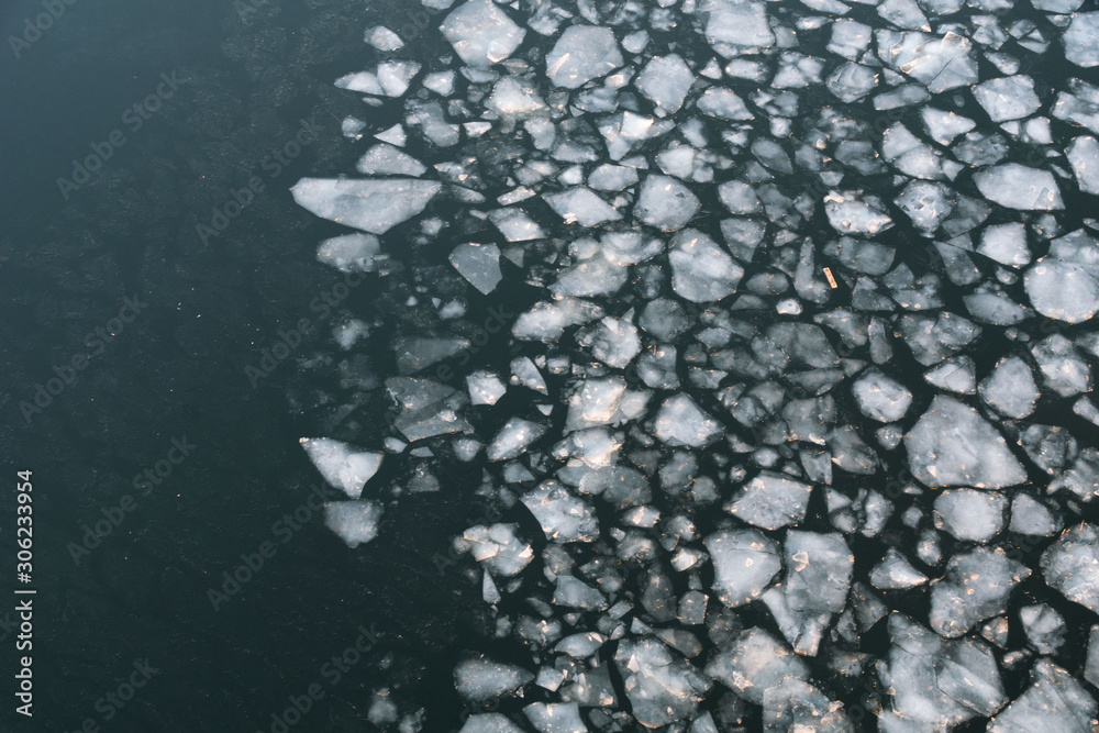 ice drift on the river ice drift on the river