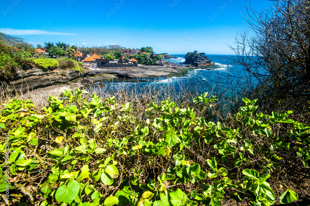 A beautiful view of Tanah Lot temple in Bali, Indonesia