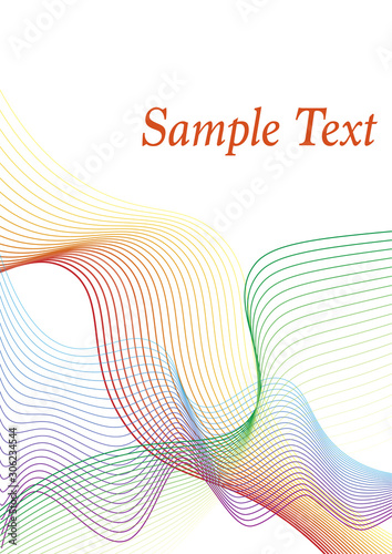 Vector business design with waves and sample text