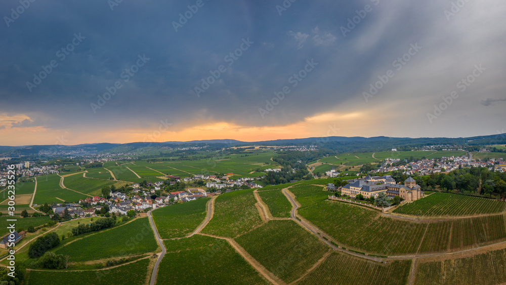 Drone photo from German vineyards