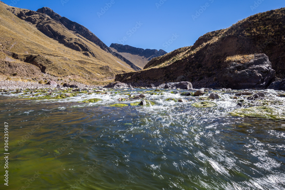 Colca river valley, near the town of Sibayo. Peru.