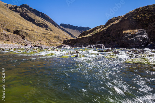 Obraz na płótnie Colca river valley, near the town of Sibayo. Peru. w salonie