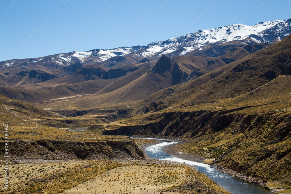 Colca river valley, near the town of Sibayo. Peru.