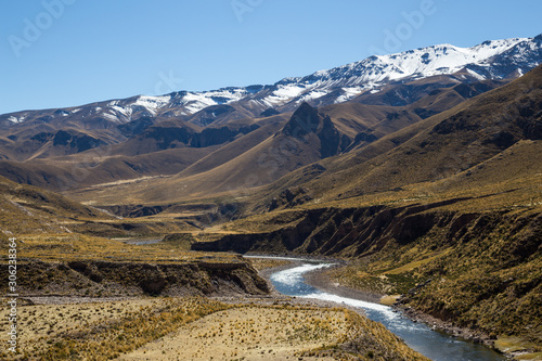 Obraz na płótnie Colca river valley, near the town of Sibayo. Peru. w salonie