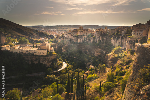 View from Cuenca capital at the Castilla-La Mancha region in Spain. photo