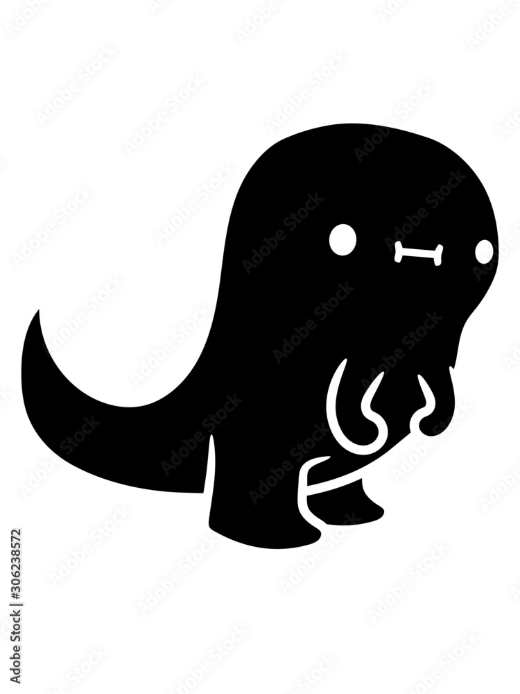 Obraz premium Schwarzer süßer Dino 
