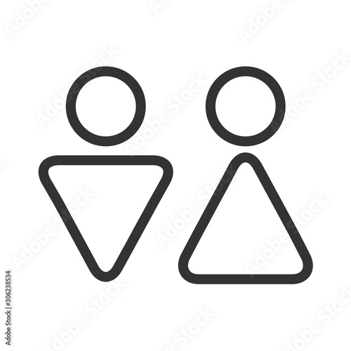 Toilet icon man and women. WC vector illustration.