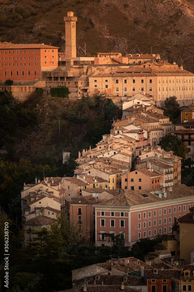 View from Cuenca capital at the Castilla-La Mancha region in Spain.
