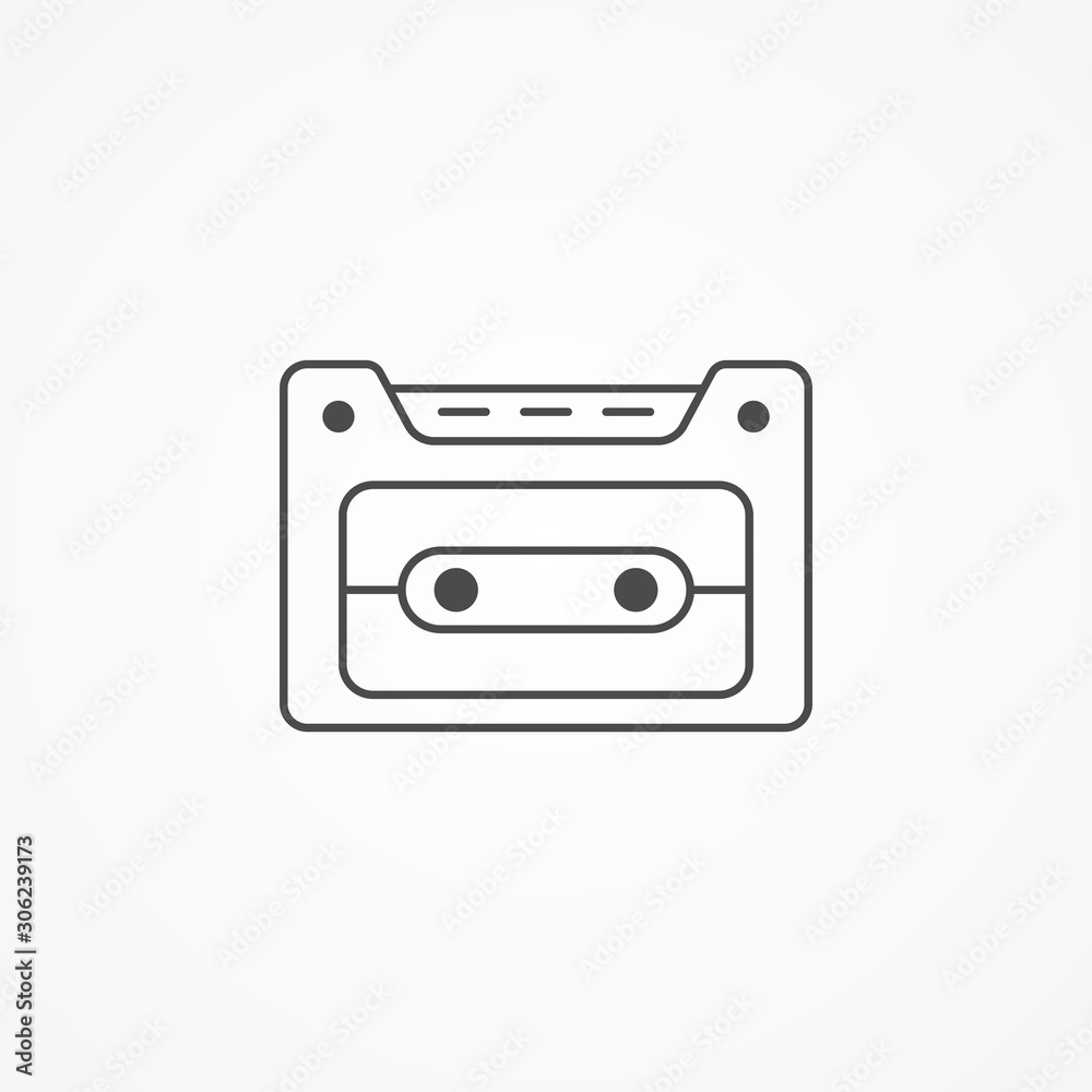 Cassette vector icon sign symbol Cassette vector icon sign symbol