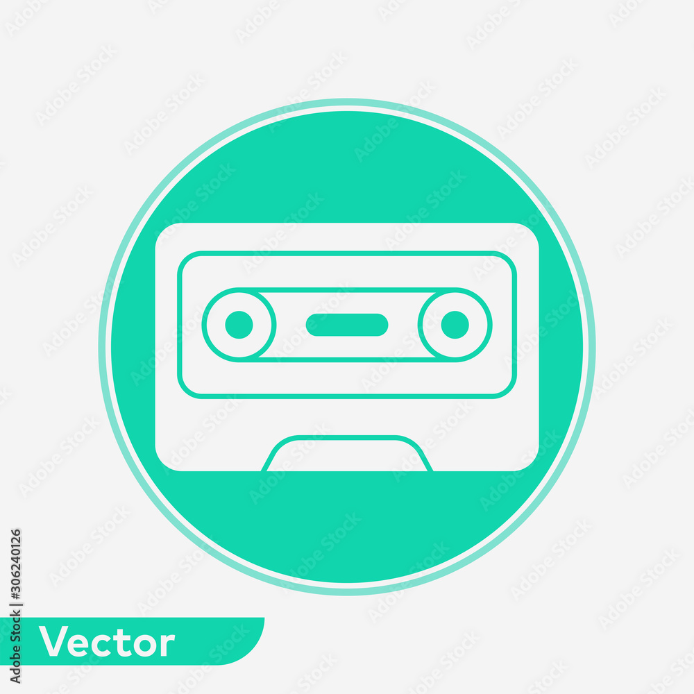 Cassette vector icon sign symbol