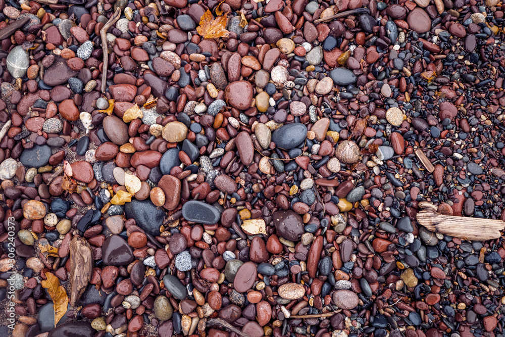 Foto great lakes stone pebble beach texture