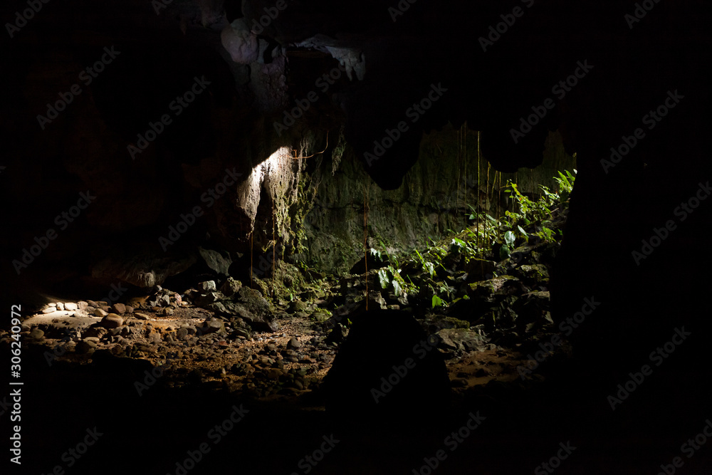 Rock formations in cave