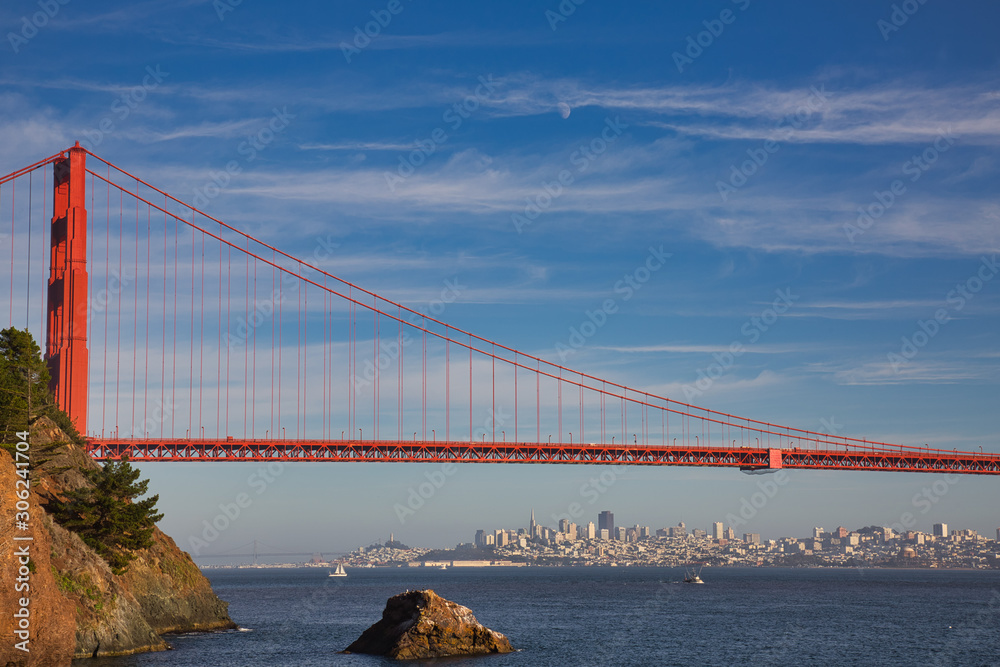 San Francisco under Golden Gate Bridge