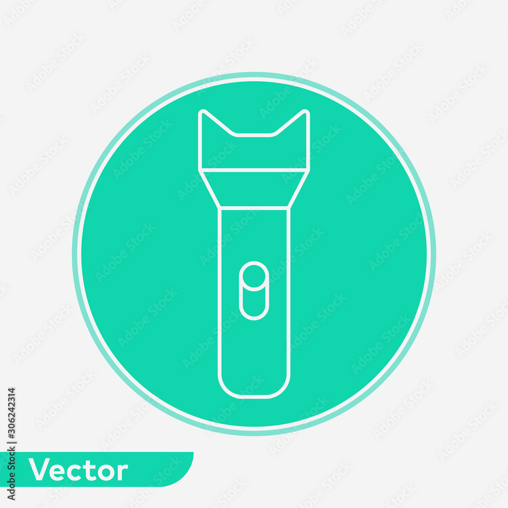 Flashlight vector icon sign symbol Flashlight vector icon sign symbol