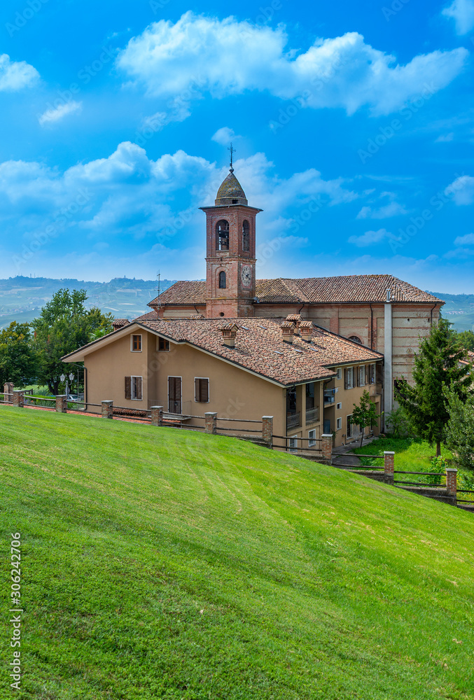 Small church in Grinzane Cavour municipality, Piedmont, Italy