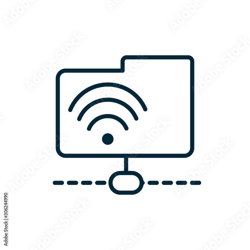 wifi folder file internet of things icon