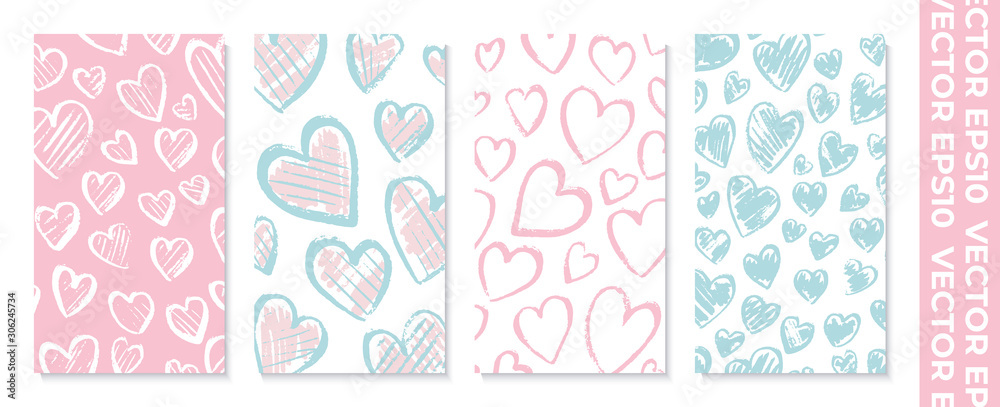 Set of banners for socail networks. Design for valentines day. Set of banners for socail networks. Design for valentines day.
