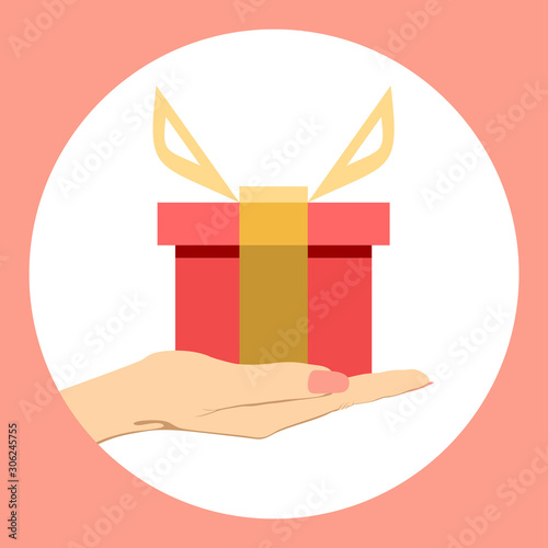 Gift box in hand