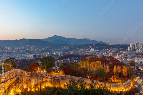 Seoul City Naksan Park Fortress Wall South Korea