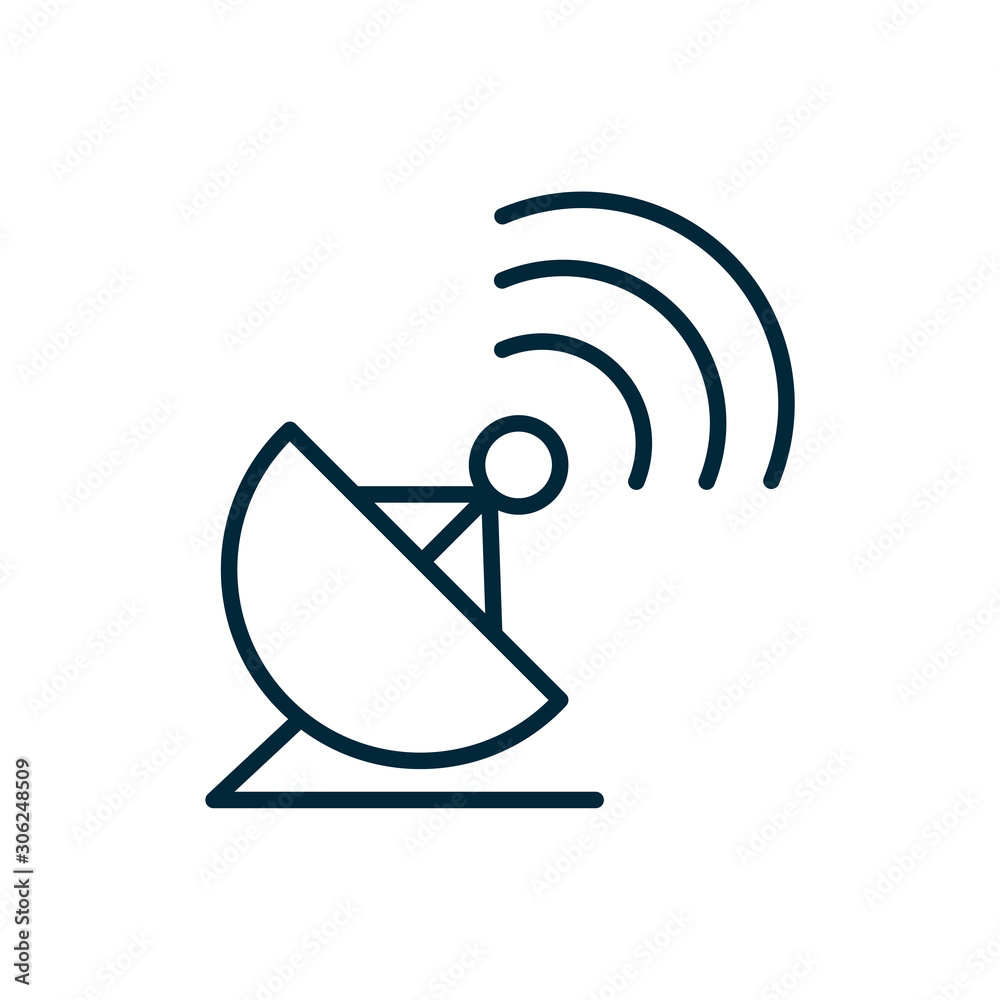 antenna transmission connection internet of things line icon antenna transmission connection internet of things line icon